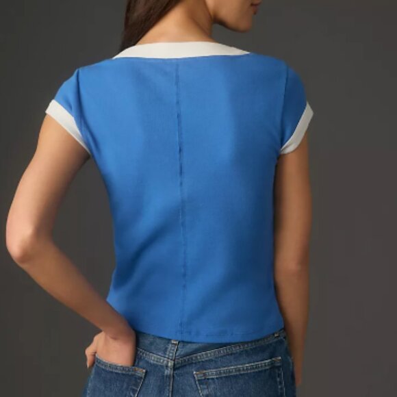 Pilcro Preppy V-neck T-shirt - Picture 3 of 7